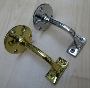 Polished Brass Handrail Bracket.