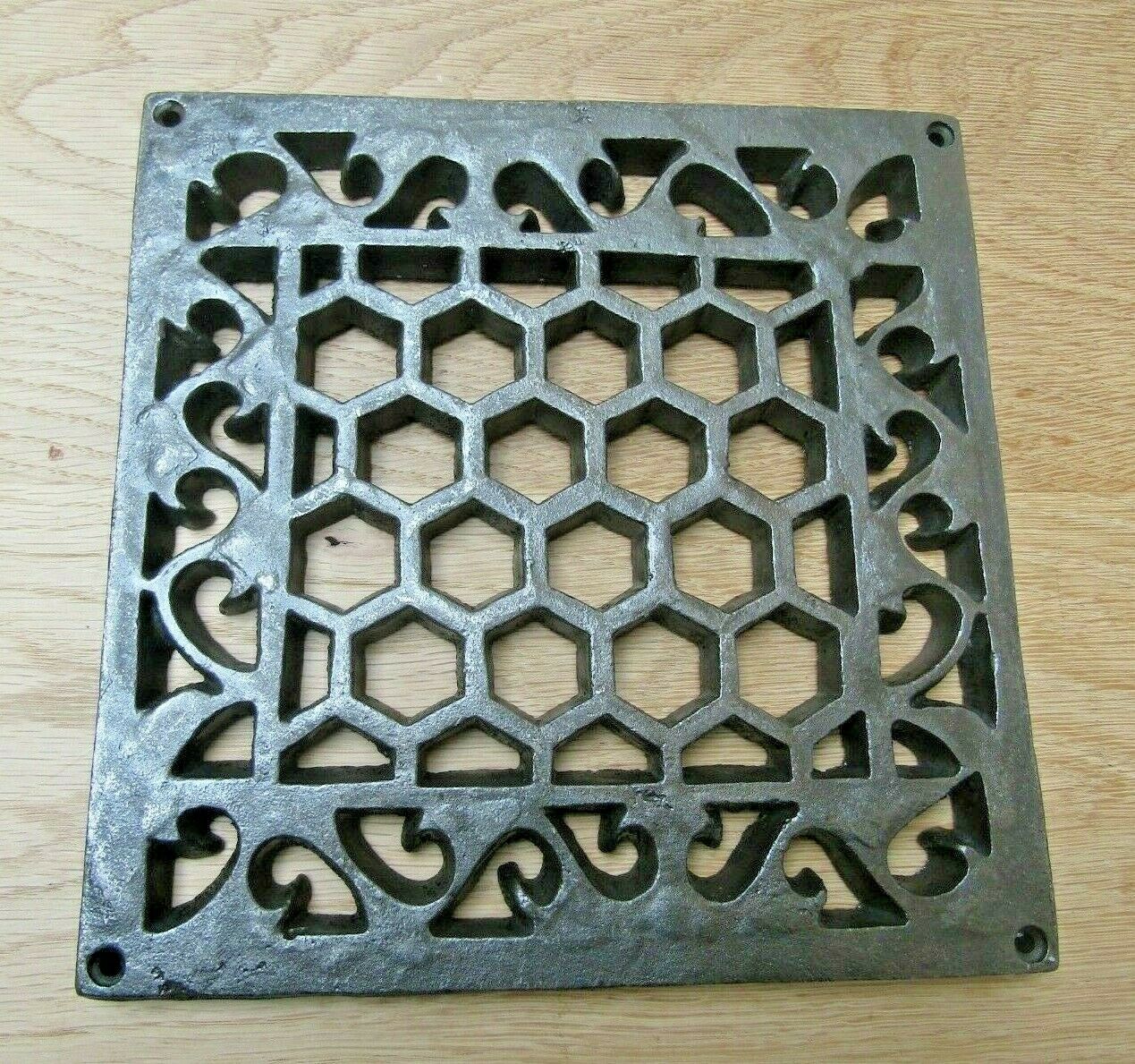 9inch x 9inch Heritage Flat Grille Cover Antique Iron.