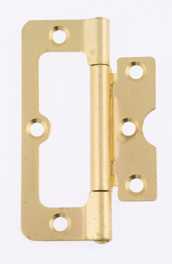 Flush Hurlinge Door Hinge 100mm Bright Zinc Plated Steel Fixed Pin
