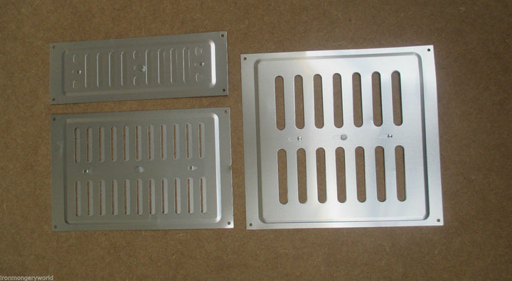 9inch x 9inch Hit & Miss Vent Satin Aluminium.