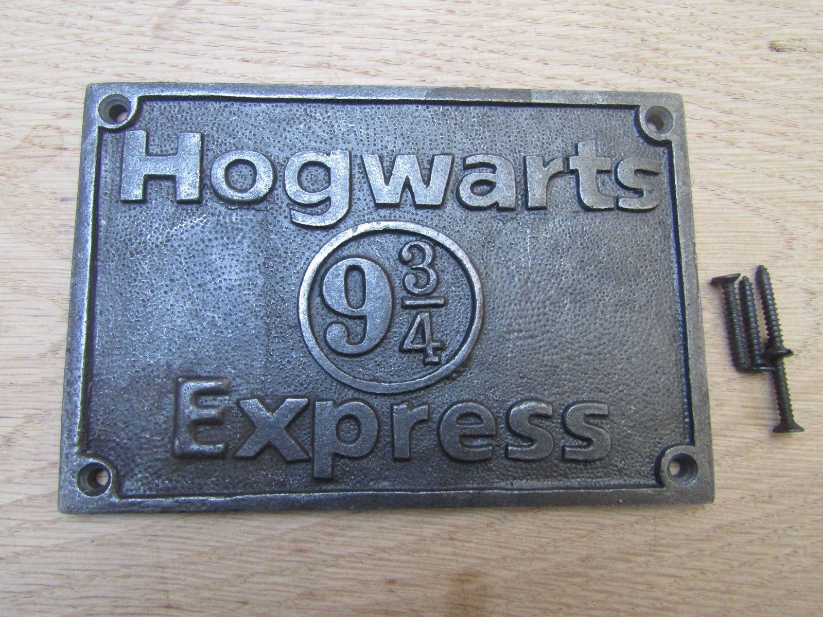 Cast Iron Hogwarts Express Plaque.
