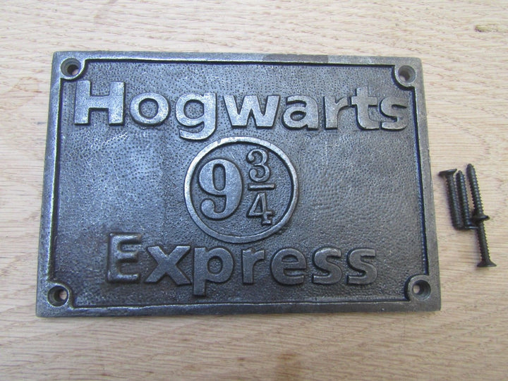 Cast Iron Hogwarts Express Plaque.
