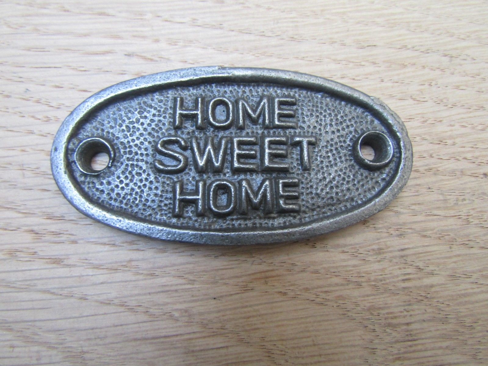 Cast Iron Home Sweet Home Plaque.