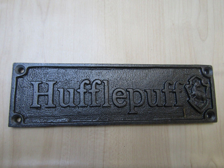 Cast Iron Hufflepuff Plaque.