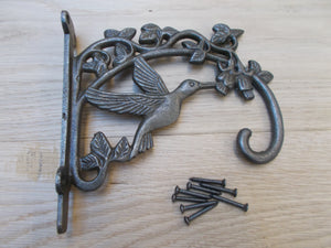 Humming Bird Hook Bracket Antique Iron.