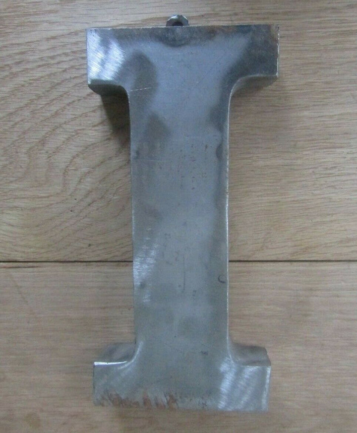 8inch Large Rustic Steel Letter I.