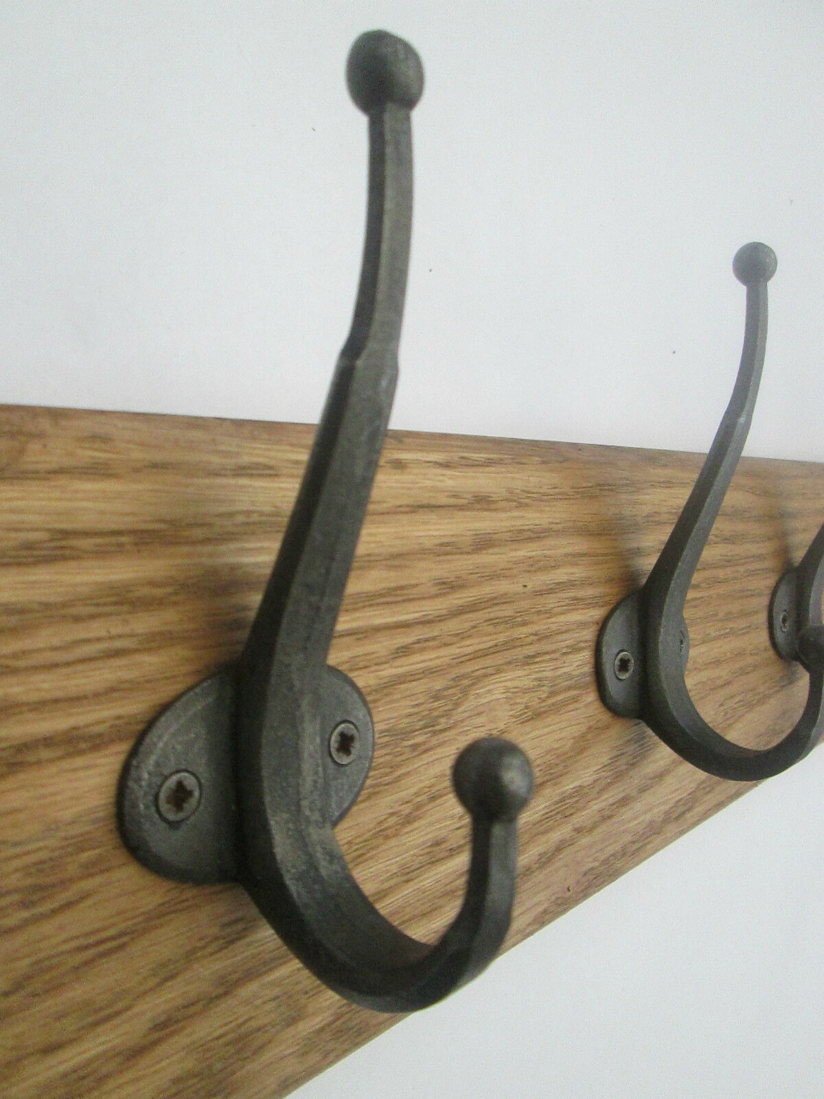 Antique Iron Handforged Style Ikea 8 Hook Coat Rail 88cm.