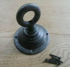 Cast Iron Ceiling Eye Hook On Plate.