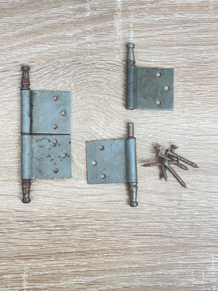 Pair Of Lift Off Finial Cabinet Hinges.