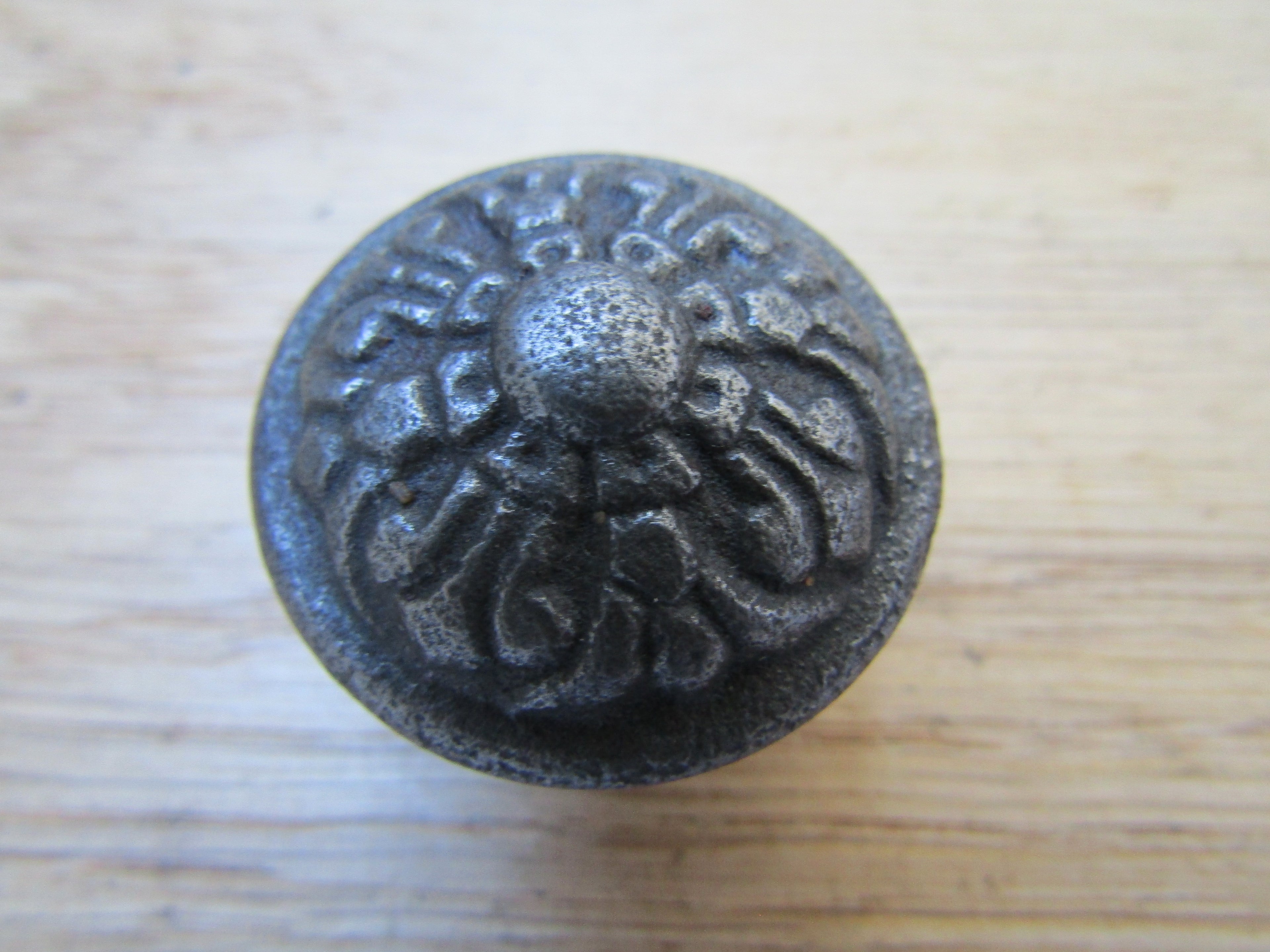 Inca Cupboard Knob Pull Handle Antique Iron.