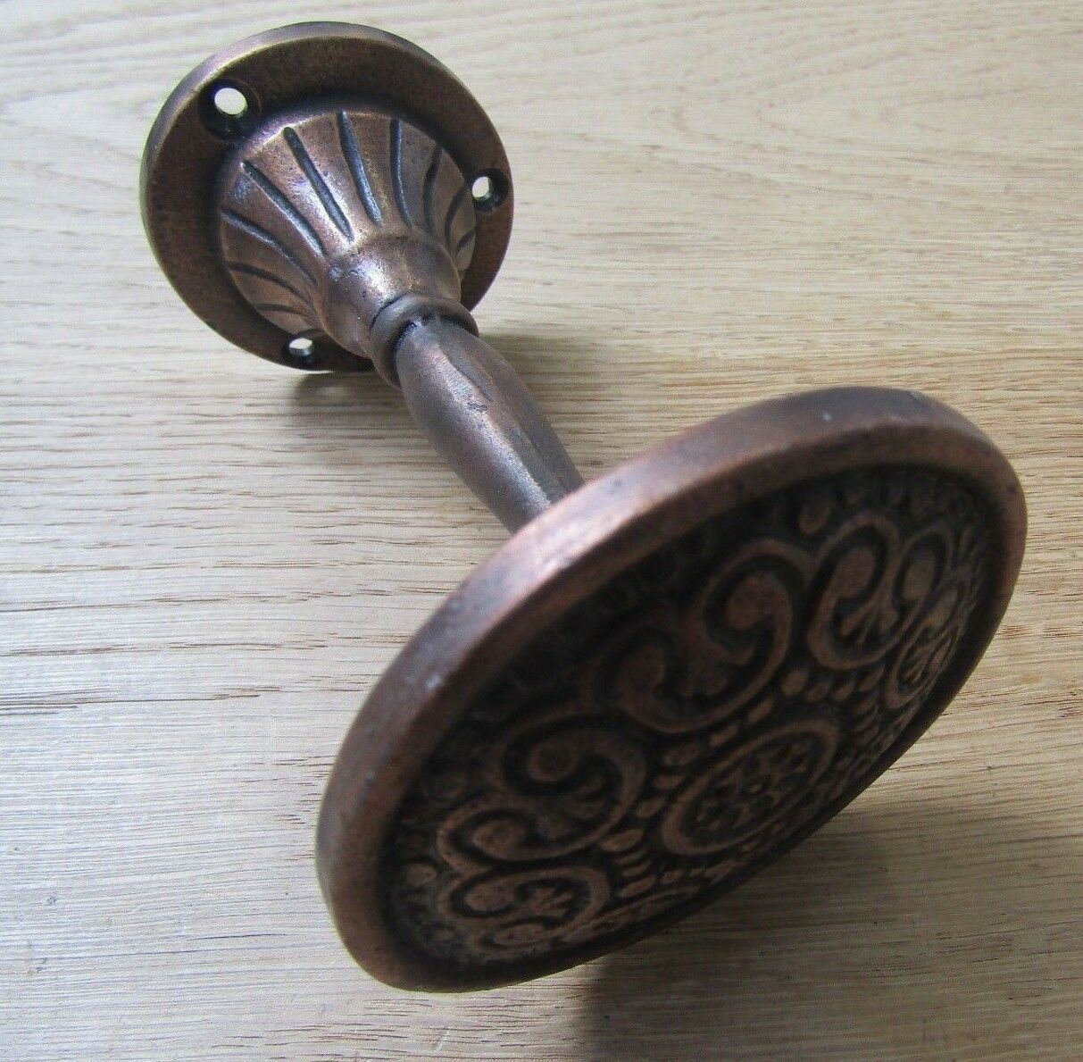 Inca Curtain Hold back Antique Copper.