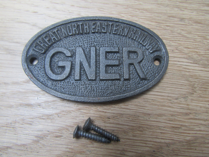 Cast Iron GNER Small Oval Plaque.