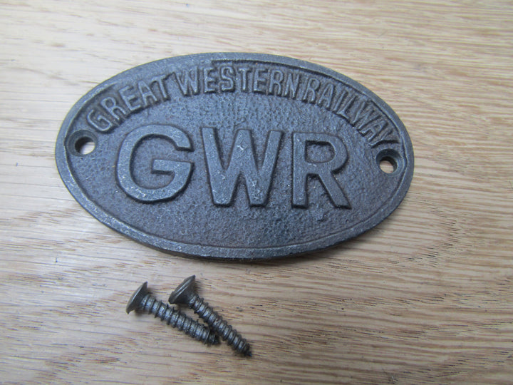 Cast Iron GWR Small Oval Plaque.