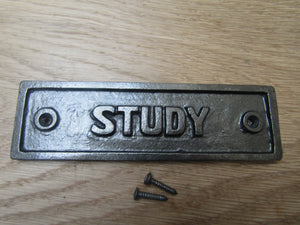 Cast Iron Study Plaque.