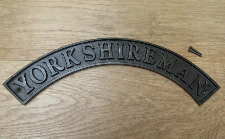 Cast Iron Yorkshireman Plaque.