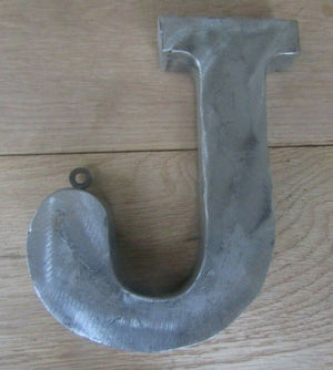 8inch Large Rustic Steel Letter J.