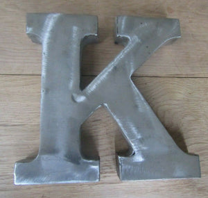 8inch Large Rustic Steel Letter K.
