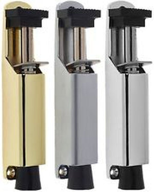 Kick Down door stopper holder Polished Brass Small 120mm.