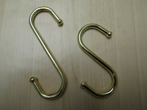 3inch Steel S Hook Brass.