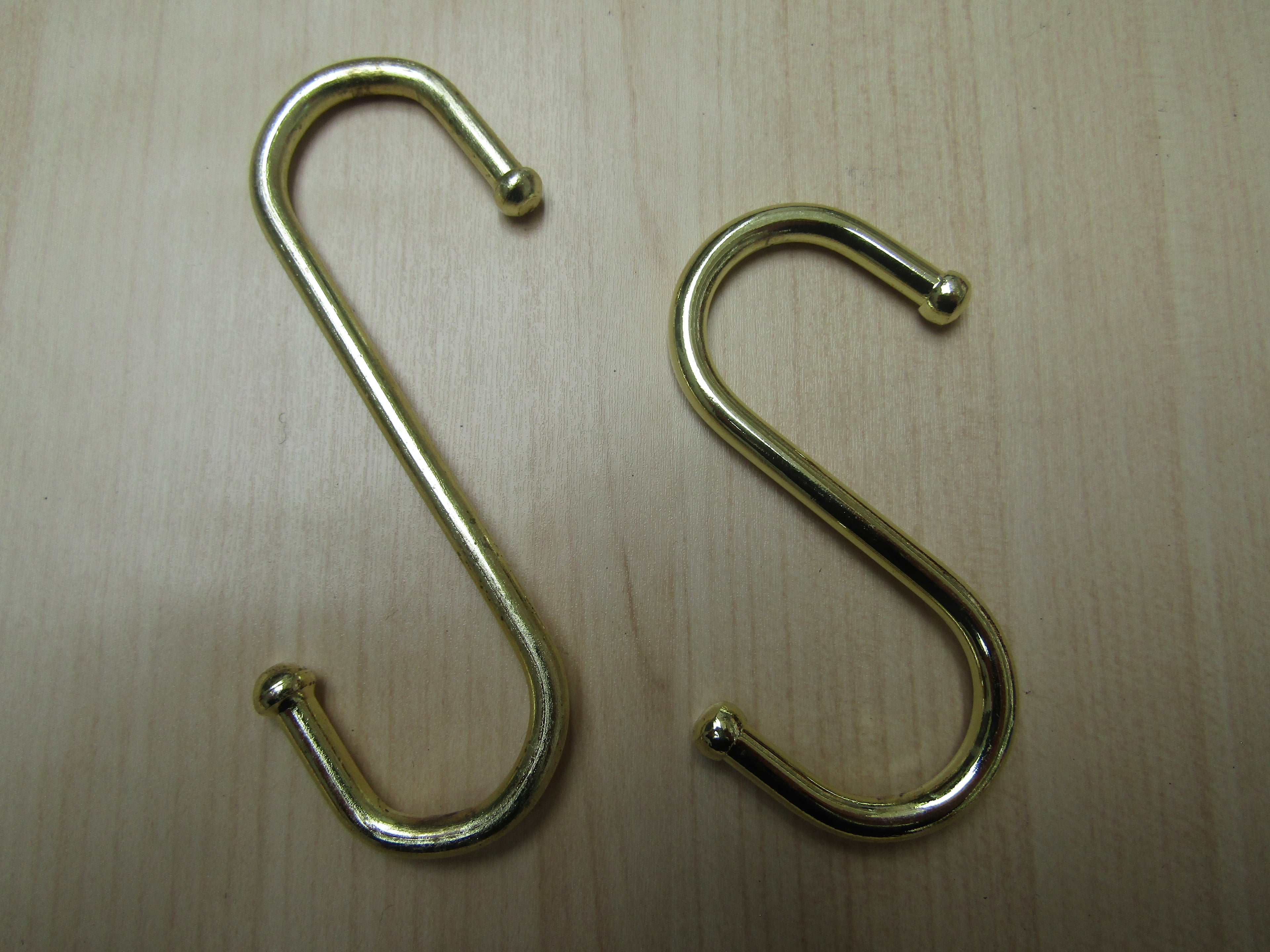 4inch Steel S Hook Brass.