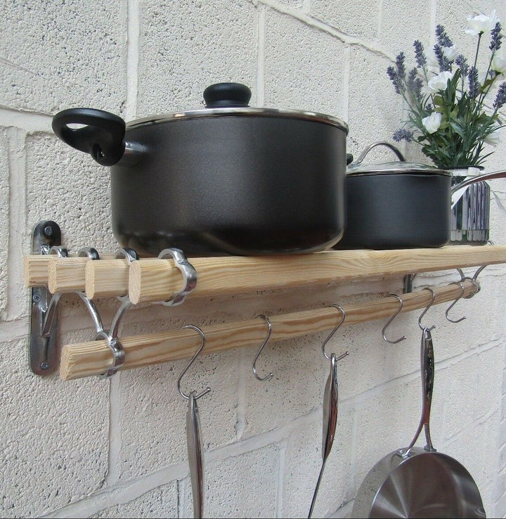 Chrome on Iron Kitchen Pot Pan Rack 1.2m.