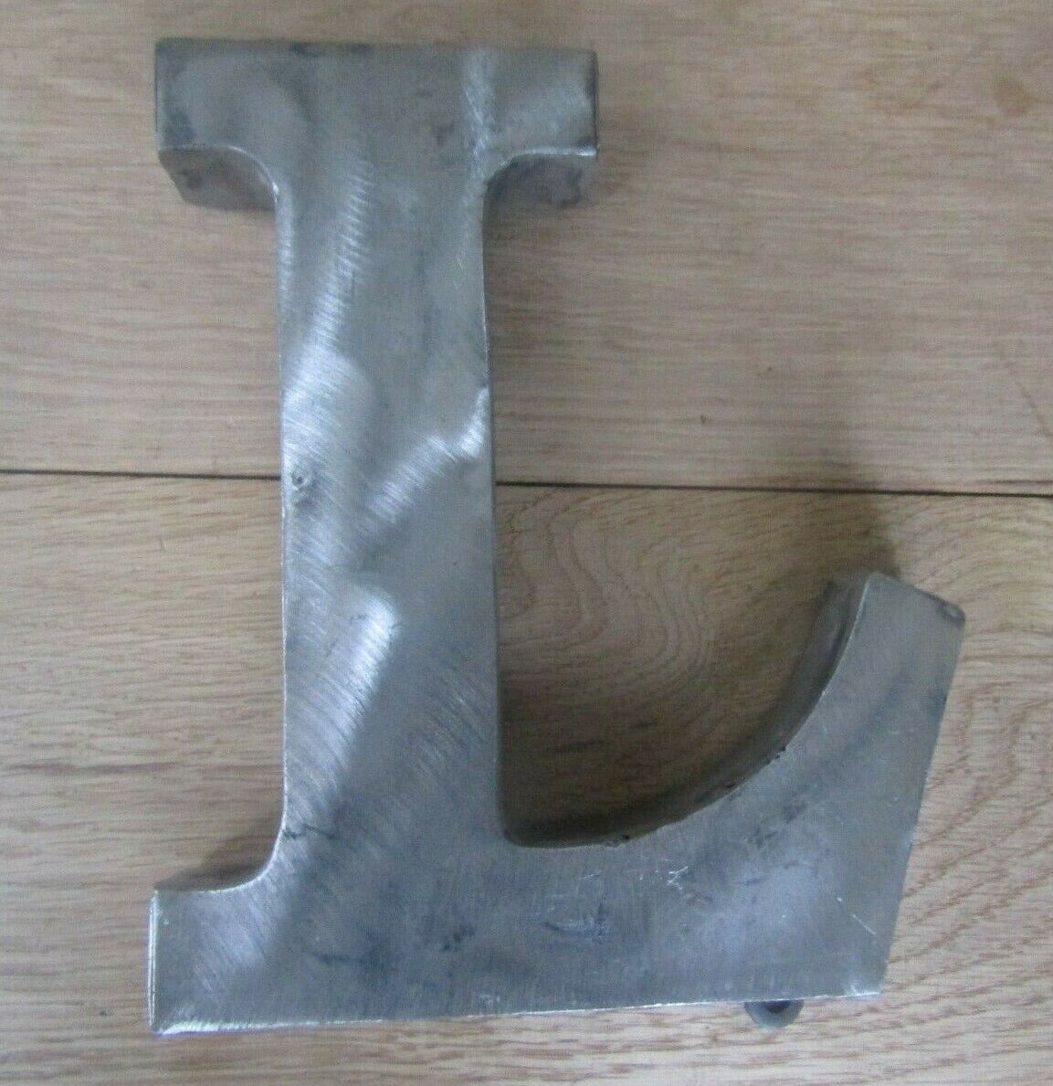 8inch Large Rustic Steel Letter L.