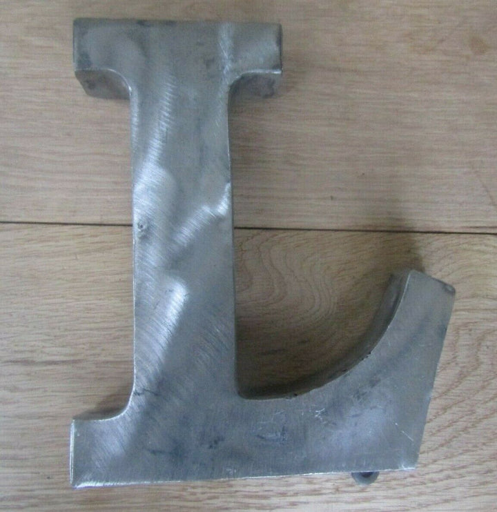 8inch Large Rustic Steel Letter L.