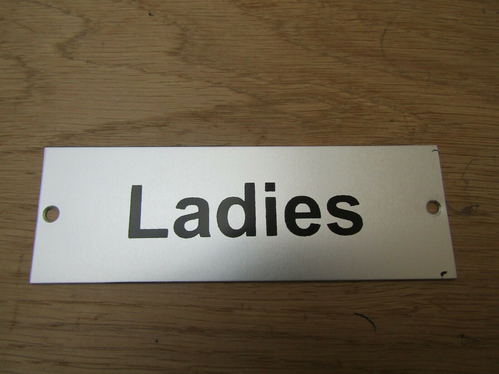 Rectangular Satin Aluminium Ladies Door Sign.