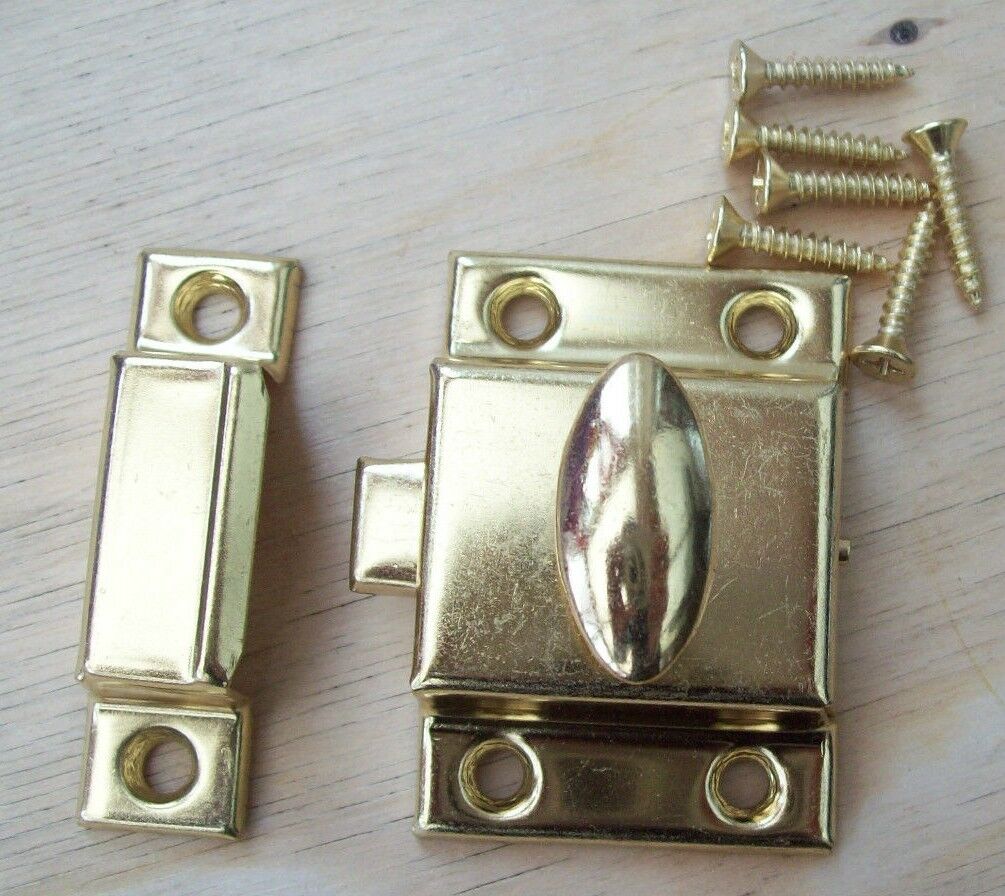 Large Steel cupboard catch 55mm Brass.