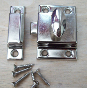 Large Steel cupboard catch 55mm Chrome.