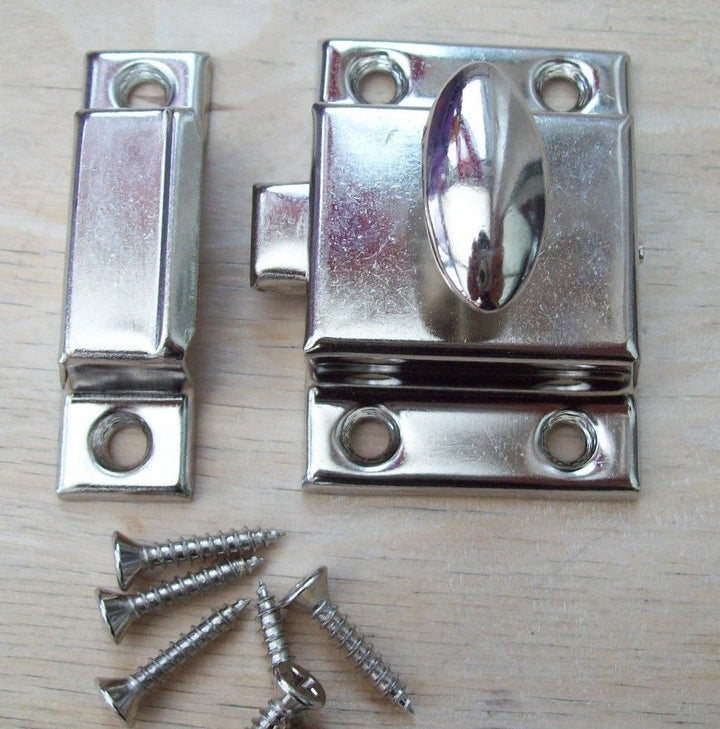 Large Steel cupboard catch 55mm Chrome.