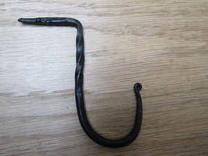 Hand Forged Nail in Hook black wax 80mm.