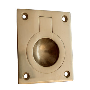 Large Rectangular Ring Pull Polished Brass.