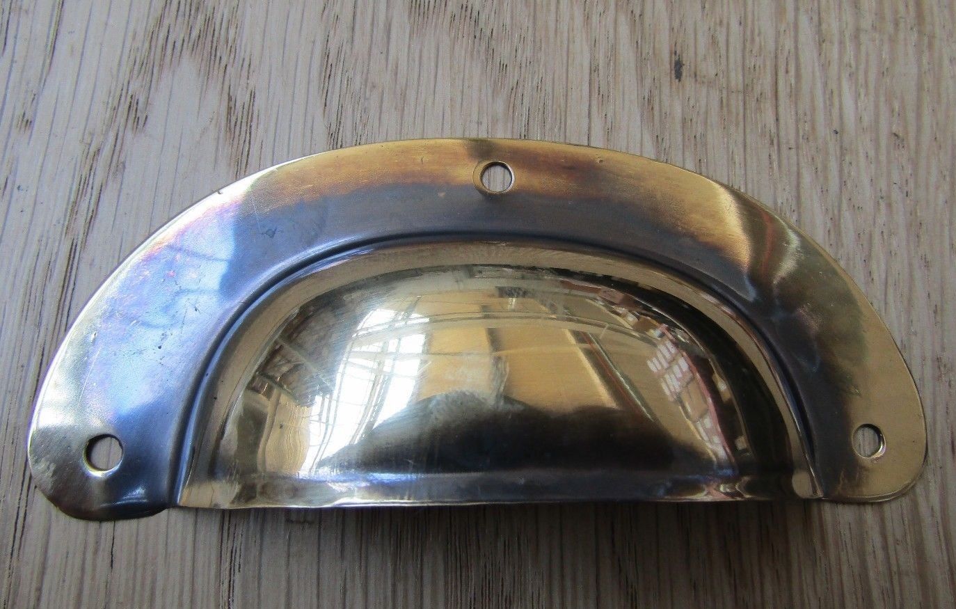 Large Steel Cabinet Cup Handle Antique Brass.