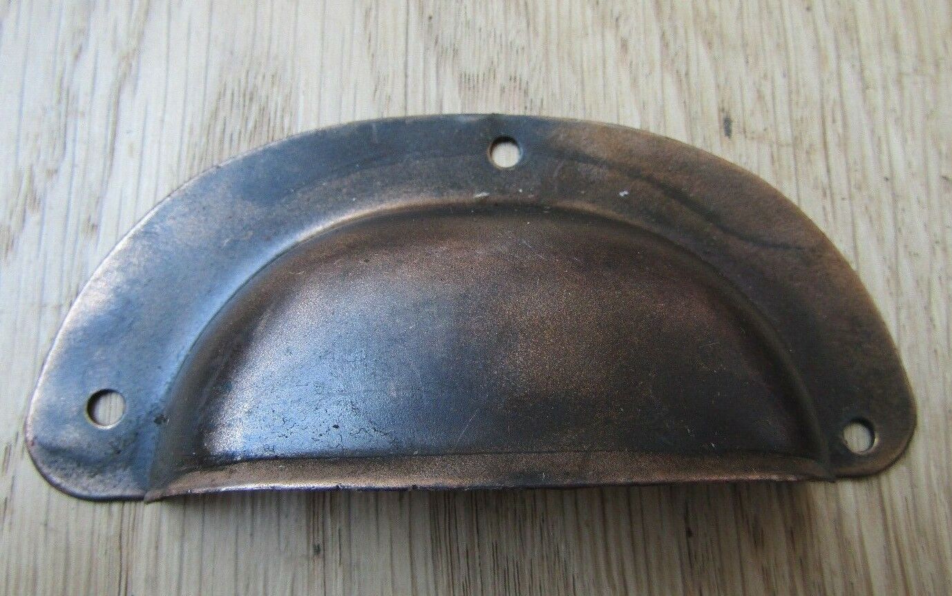 Large Steel Cabinet Cup Handle Antique Copper.