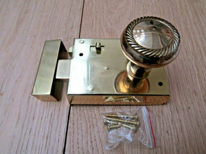 4inch Rim Latch Brass & Georgian Rim Brass Set.