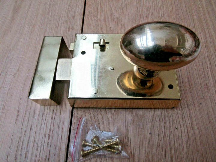 4inch Rim Latch Brass & Oval Rim Brass Set.