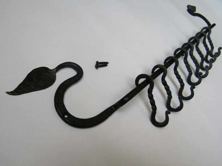Leaf End Handforged Rail Black Wax.