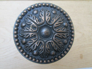 Leaf Curtain Hold back Antique Copper.