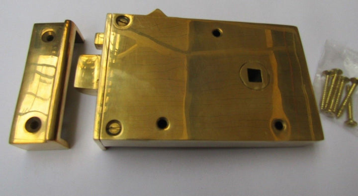 Solid Brass Construction Left Hand Latch Polished Brass.