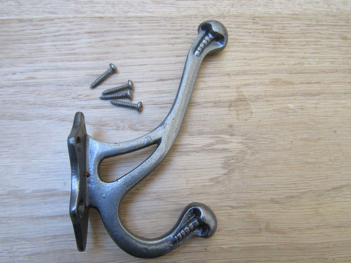 Pack Of 5 Lincoln Coat Hooks Antique Iron.