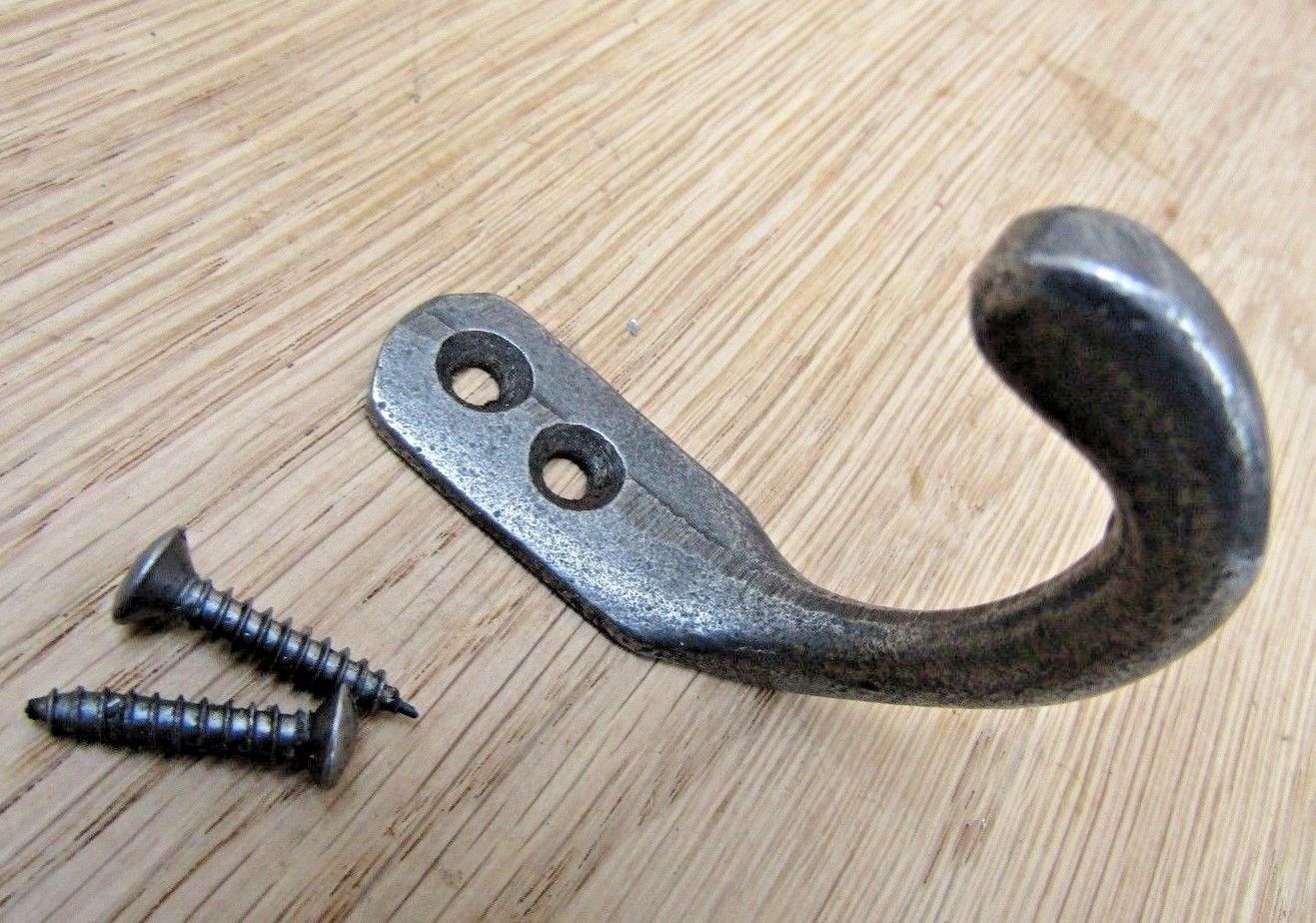 Pack of 5 Single robe hook Long Back Antique Iron.