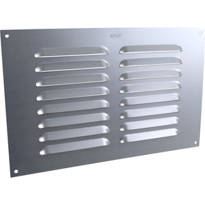 9inch x 6inch Louvre Air Vent Silver.