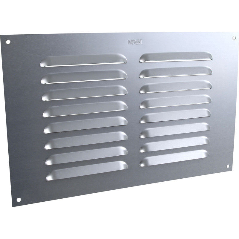 9inch x 6inch Louvre Air Vent Silver.