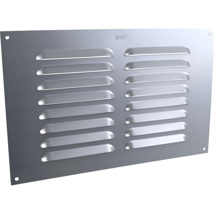 9inch x 6inch Louvre Air Vent Silver.