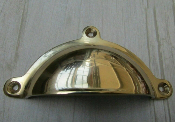 Royal lugged Cup Pull Handle Polished Brass.