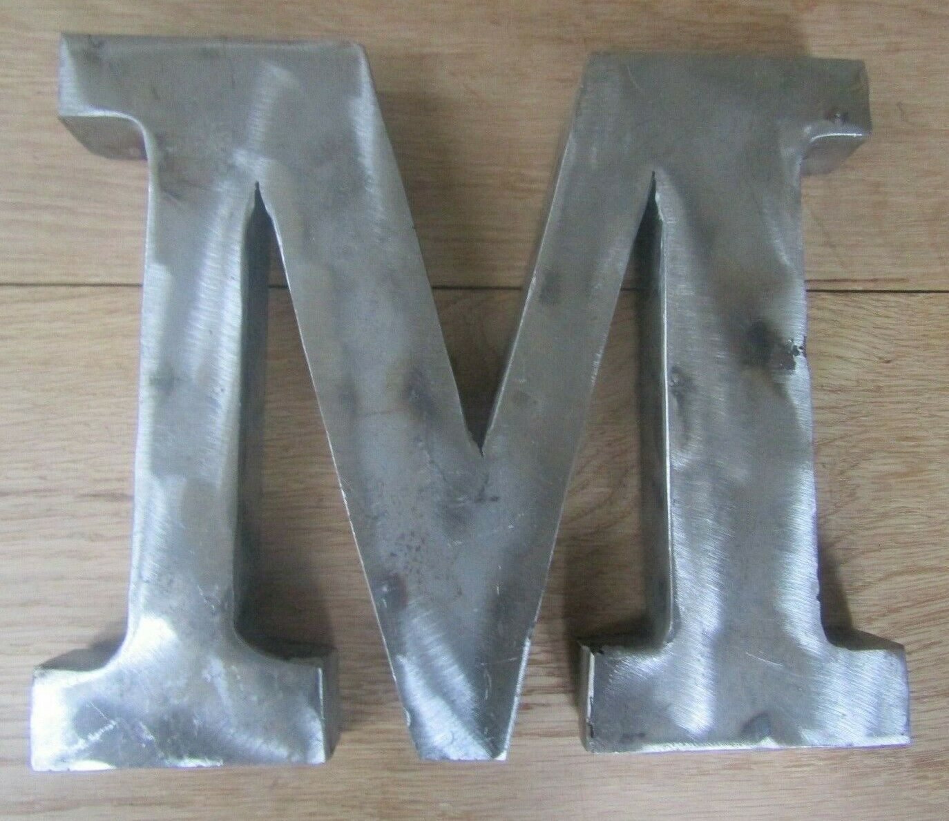 8inch Large Rustic Steel Letter M.
