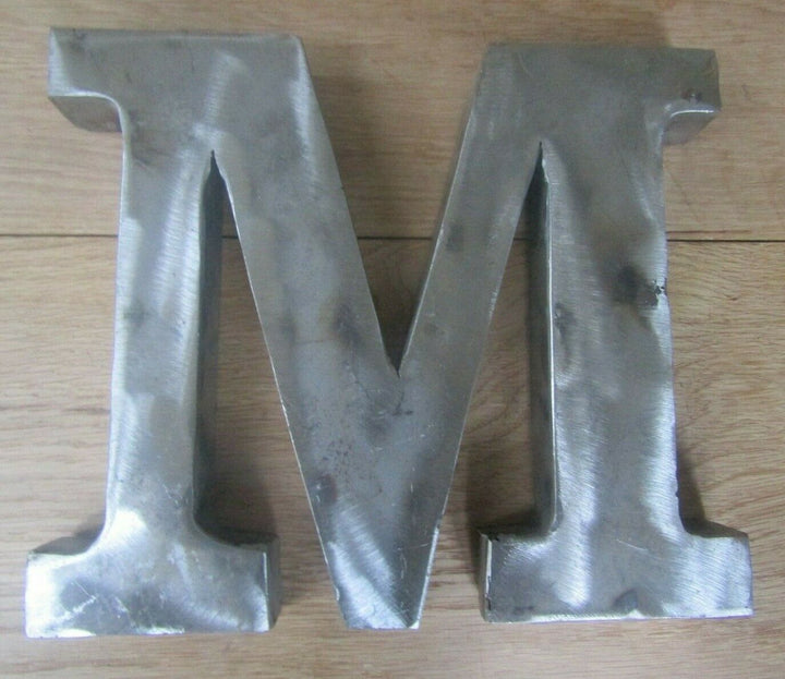8inch Large Rustic Steel Letter M.