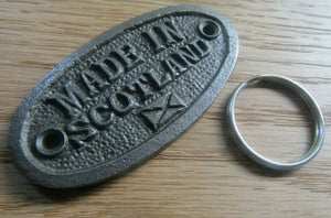 Made in Scotland Cast Iron Key Ring.