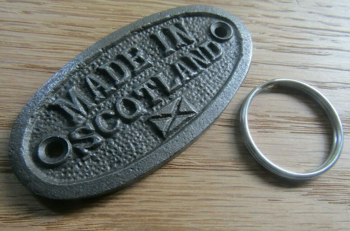 Made in Scotland Cast Iron Key Ring.